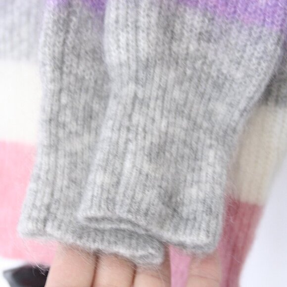 Generation Love Brielle Baby Mohair & Wool Blend Striped Pearls Sweater Sz S - Picture 6 of 13